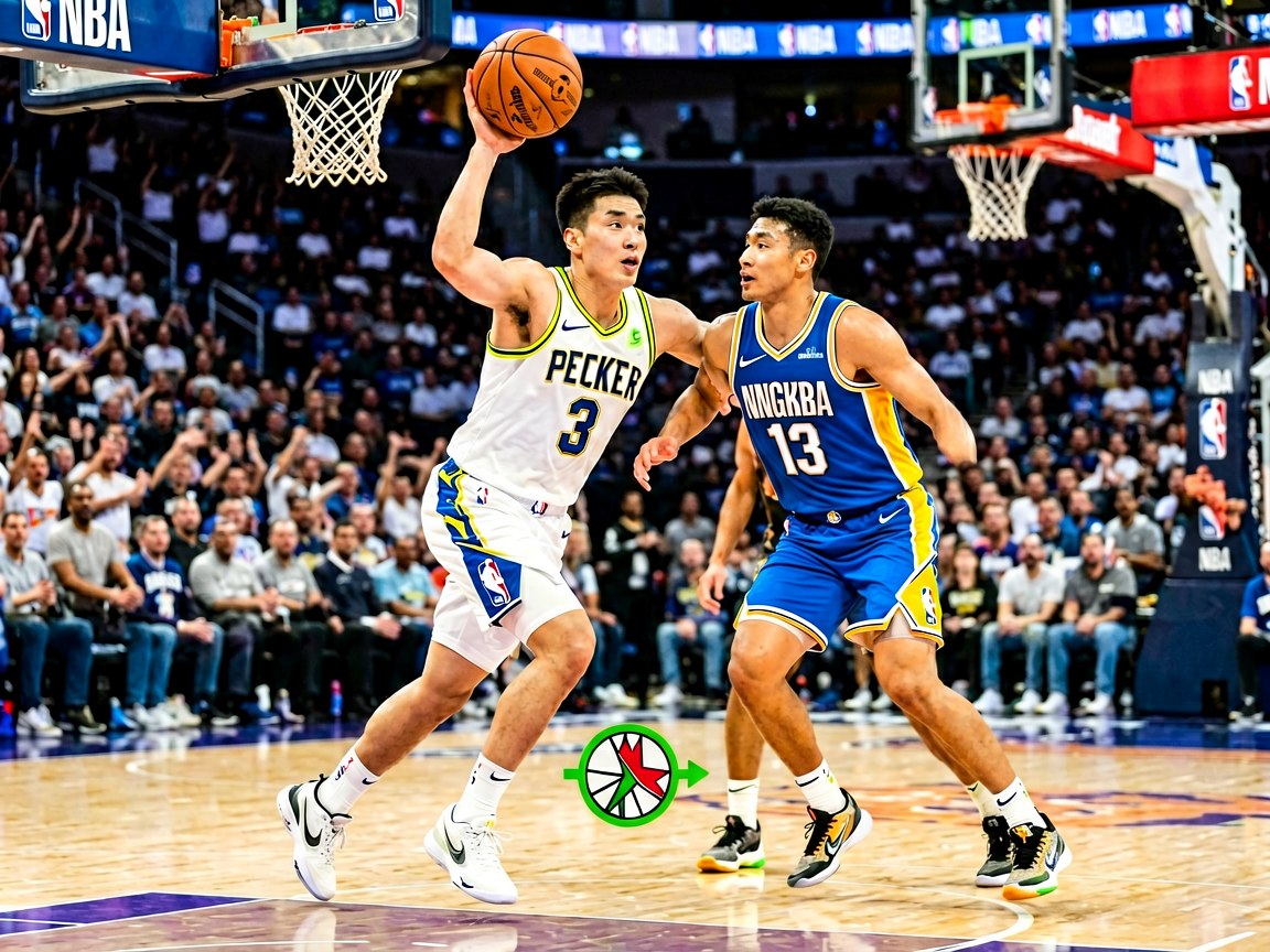 NBA赛事：篮球职业联赛比赛现场，球员竞技的精彩瞬间
